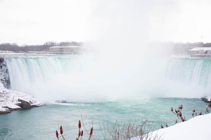 Niagara falls in the winter