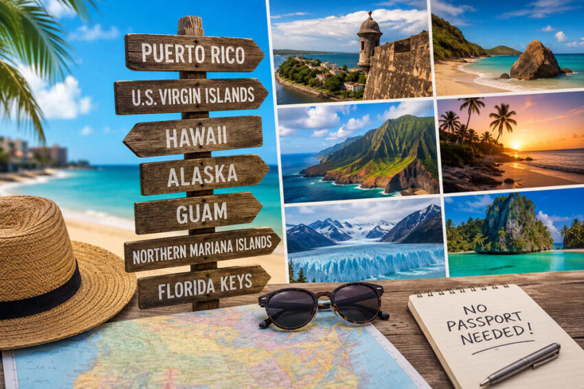 Places to travel without a passport