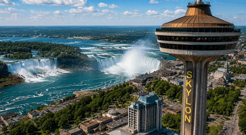 The skylon tower in niagara falls canada